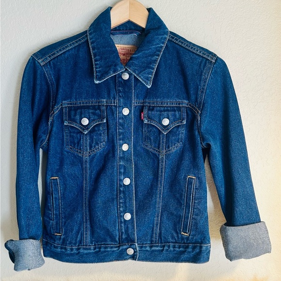 Levi's Dark Blue Denim Jacket - Picture 1 of 3